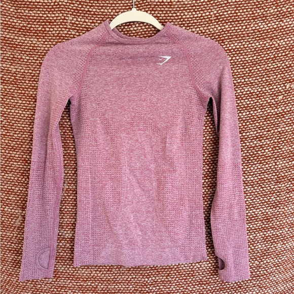 Gymshark Tops - Gymshark Vital Seamless Purple Full Length Long Sleeve, Size Medium